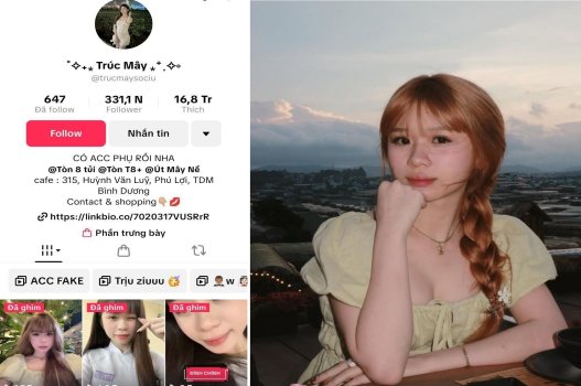 Phát tán video 18+ tiktoker Trúc Mây gợi tình